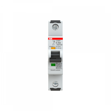 ABB S301P-K25 Sicherungsautomat K-Char., 25 kA, 25A, 1P