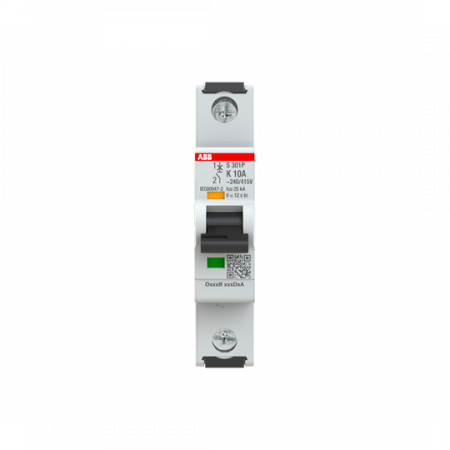 ABB S301P-K10 Sicherungsautomat K-Char., 25 kA, 10A, 1P