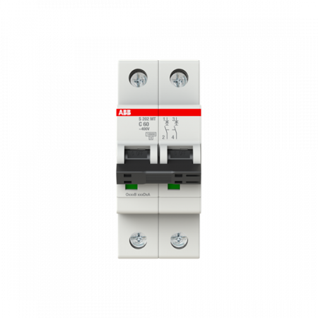ABB S202MT-C60 Sicherungsautomat C-Char., 10kA, 60A, 2P