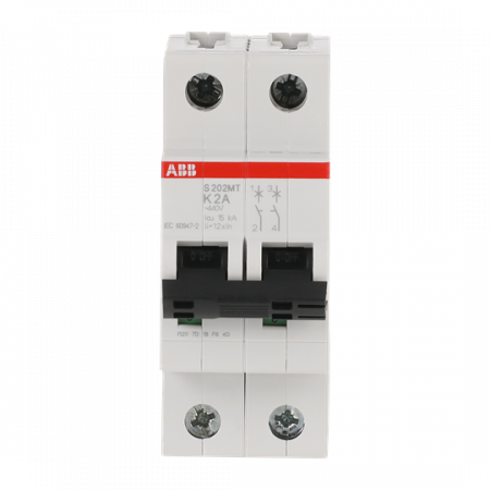ABB S202MT-K2 Sicherungsautomat K-Char., 10kA, 2A, 2P