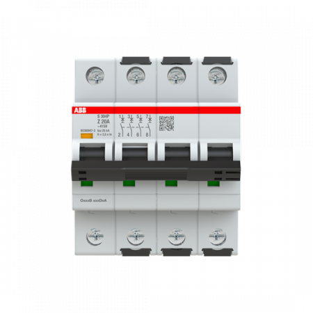 ABB S304P-Z20 Sicherungsautomat Z-Char., 25 kA, 20A, 4P