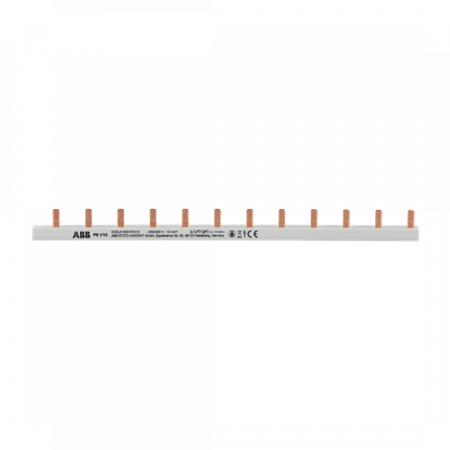 ABB PS1/12 Phasenschiene 1-phasig, 12 Pins, 12 TE, 10 mm², nicht kürzbar Phasenfolge L1-L1-…