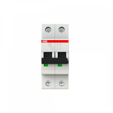 ABB S202-C20 Sicherungsautomat C-Char., 6 kA, 20 A, 2P