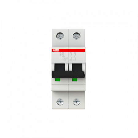 ABB S202-B10 Sicherungsautomat B-Char., 6 kA, 10 A, 2P