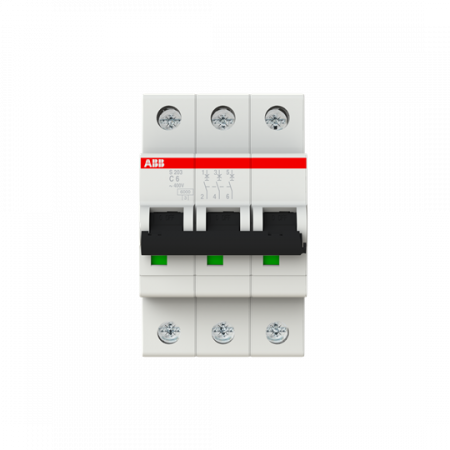 ABB S203-C6 Sicherungsautomat C-Char., 6 kA, 6 A, 3P