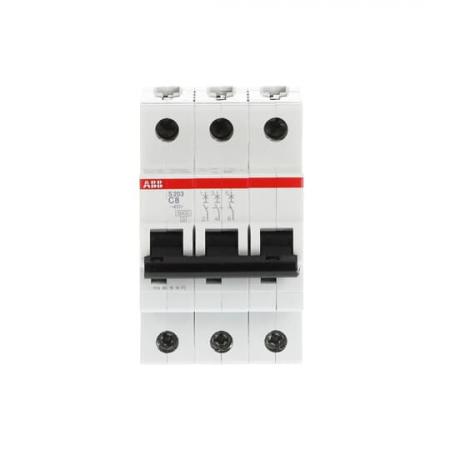 ABB S203-C8 Sicherungsautomat C-Char., 6 kA, 8 A, 3P