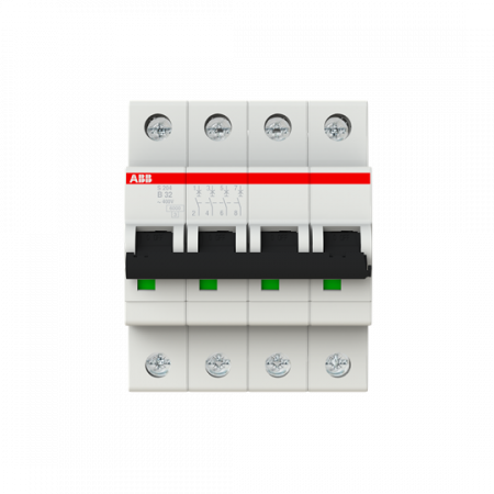 ABB S204-B32 Sicherungsautomat B-Char., 6 kA, 32 A, 4P
