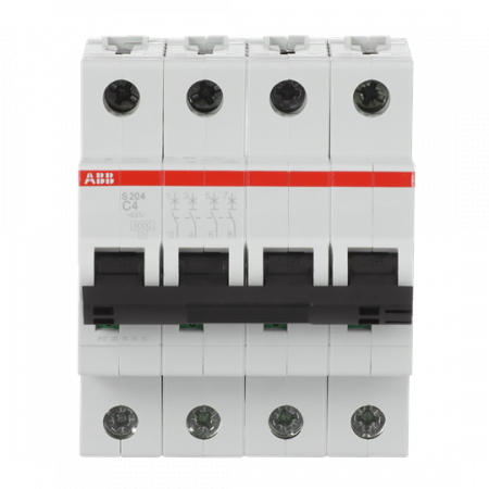 ABB S204-C4 Sicherungsautomat C-Char., 6 kA, 4 A, 4P