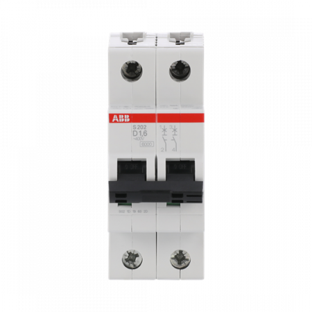 ABB S202-D1.6 Sicherungsautomat D-Char., 6 kA, 1.6 A, 2P
