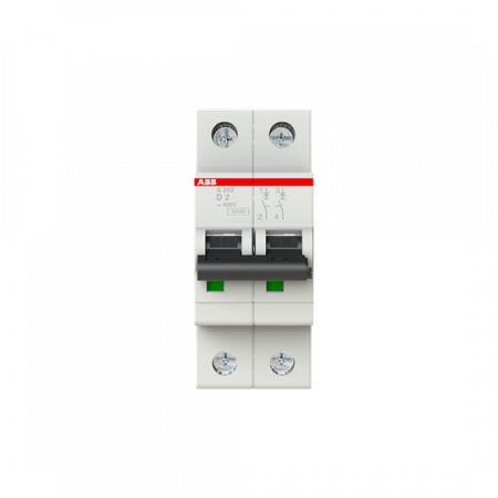 ABB S202-D2 Sicherungsautomat D-Char., 6 kA, 2 A, 2P