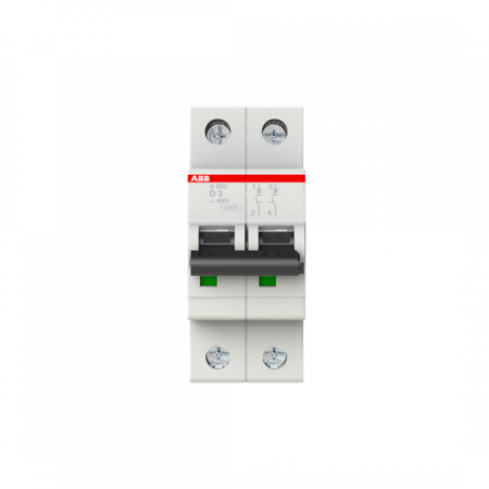 ABB S202-D3 Sicherungsautomat D-Char., 6 kA, 3 A, 2P