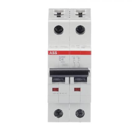 ABB S202-D4 Sicherungsautomat D-Char., 6 kA, 4 A, 2P