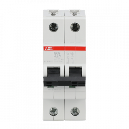 ABB S202-Z2 Sicherungsautomat Z-Char., 6 kA, 2 A, 2P