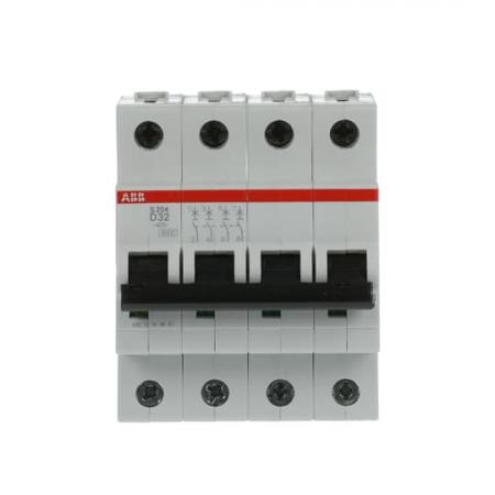 ABB S204-D32 Sicherungsautomat D-Char., 6 kA, 32 A, 4P