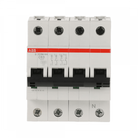 ABB S203M-C63NA Sicherungsautomat C-Char., 10 kA, 63 A, 3P+NA