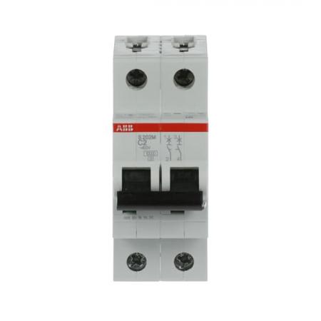 ABB S202M-C2 Sicherungsautomat C-Char., 10 kA, 2 A, 2P