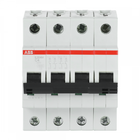 ABB S204M-C4 Sicherungsautomat C-Char., 10 kA, 4 A, 4P