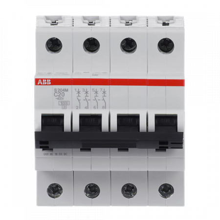 ABB S204M-C20 Sicherungsautomat C-Char., 10 kA, 20 A, 4P