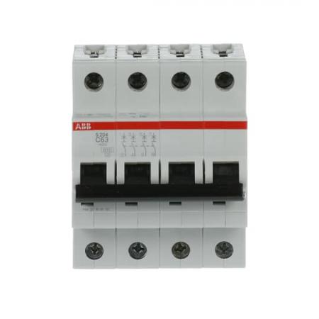 ABB S204-C63 Sicherungsautomat C-Char., 6 kA, 63 A, 4P