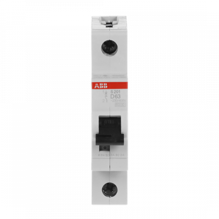 ABB S201-D63 Sicherungsautomat D-Char., 6 kA, 63 A, 1P