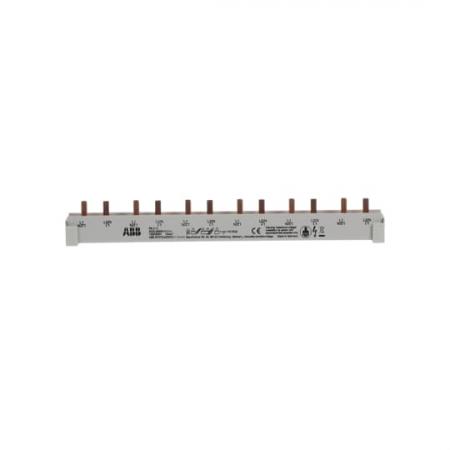ABB PS2/12 Phasenschiene 2-phasig, 12 Pins, 10 mm² Phasenfolge L1-L2-L1-L2-...