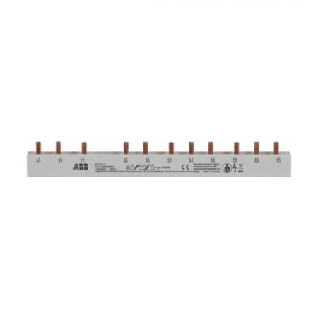 ABB PS3/12FI Phasenschiene 3-phasig, 12Pins, 12TE, 10mm², kürzbar, 1xF204+ 8xS201, inkl.Endk. Phasenfolge L1-L2-L3-frei-L1-L2-L3-L1-...