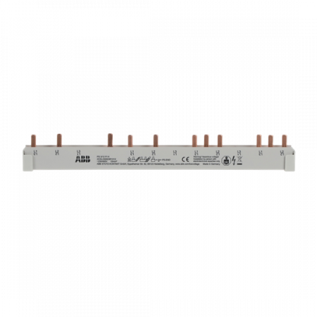 ABB PS3/12FIH Phasenschiene 3-phasig, 12 Pins, 10 mm², für FI mit HK Phasenfolge L1-L2-L3-N(frei)-H(frei)-L2-L3- L1-L2-…