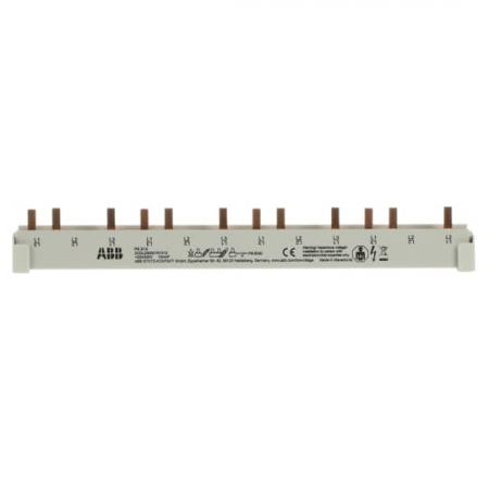 ABB PS3/12 Phasenschiene 3-phasig, 12 Pins, 12TE, 10mm², kürzbar, inkl. Endkappen Phasenfolge L1-L2-L3-L1-...