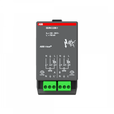 ABB ES/M2.230.1 Elektronisches Schaltaktormodul, 2fach, 230 V