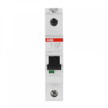 ABB S201M-K8 Sicherungsautomat K-Char., 10 kA, 8 A, 1P