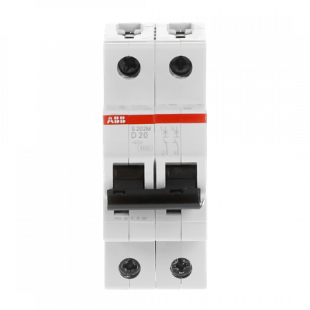ABB S202M-D20 Sicherungsautomat D-Char., 10 kA, 20 A, 2P
