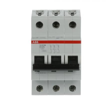 ABB S203M-D25 Sicherungsautomat D-Char., 10 kA, 25 A, 3P