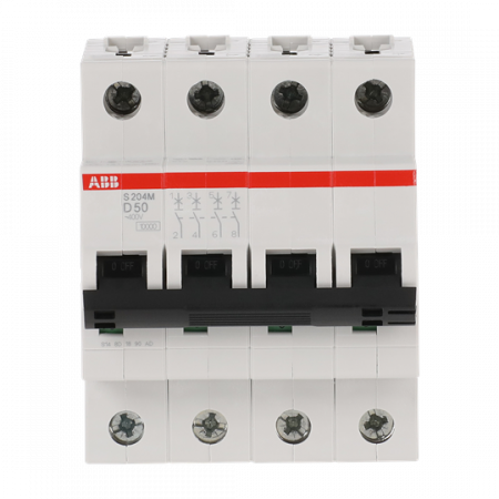 ABB S204M-D50 Sicherungsautomat D-Char., 10 kA, 50 A, 4P