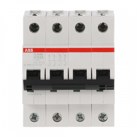 ABB S204M-K63 Sicherungsautomat K-Char., 10 kA, 63 A, 4P