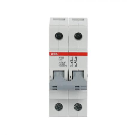 ABB E202/25G Trennschalter 2P, 25 A, Schaltgriff grau, Änderung Ursprung + Gebrauchskategorie