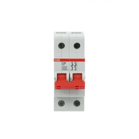 ABB E202/32R Trennschalter 2P, 32 A, Schaltgriff rot