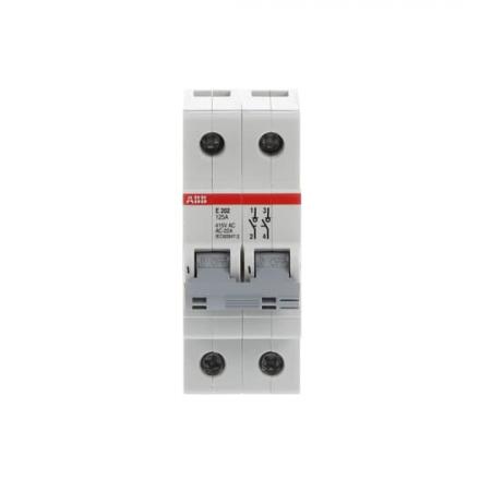 ABB E202/125G Trennschalter 2P, 125 A Schaltgriff grau, Änderung Ursprung + Gebrauchskategorie
