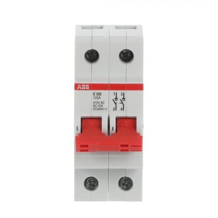 ABB E202/125R Trennschalter 2P, 125 A, Schaltgriff rot, Änderung Ursprung + Gebrauchskategorie