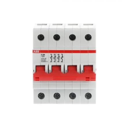 ABB E204/100R Trennschalter 4P, 100 A, Schaltgriff rot, Änderung Ursprung + Gebrauchskategorie
