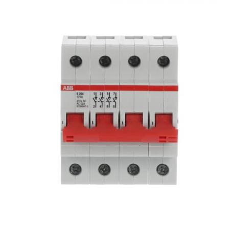 ABB E204/125R Trennschalter 4P, 125 A, Schaltgriff rot, Änderung Ursprung + Gebrauchskategorie