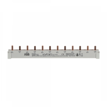 ABB PS2/12/16 Phasenschiene 2-phasig, 12 Pins, 16 mm² Phasenfolge L1-L2-L1-L2-...