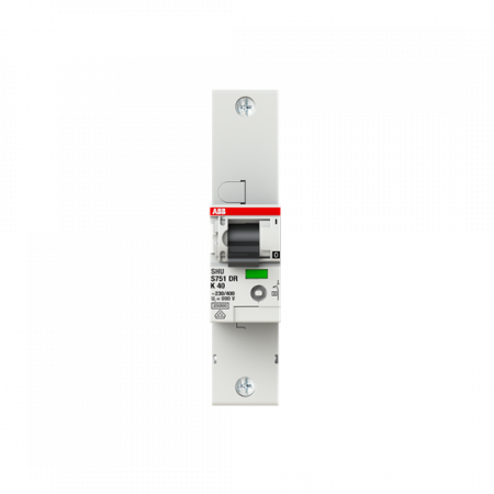 ABB S751DR-K40 Hauptleitungsschutzschalter SH-Schalter in K-Char., 25kA, 40A, 1P
