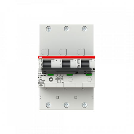 ABB S753DR-E35 Hauptleitungsschutzschalter SH-Schalter in E-Char., 25kA, 35A, 3P