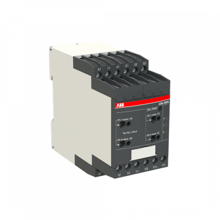 ABB CM-IWN.1P Isolationsüberwachungsrelais 2We, 1-100kOhm,2-200kOhm, 24-240V AC/DC Netzableitkapazität 20 µF