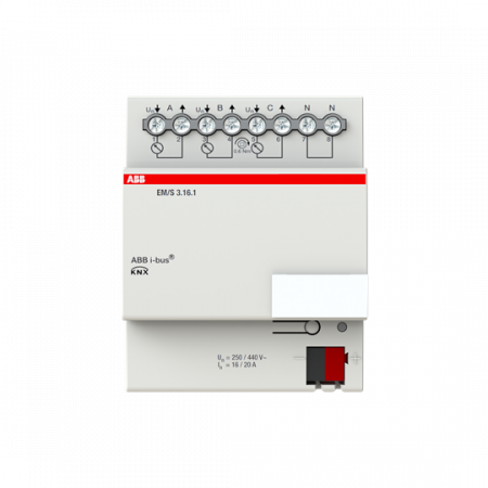 ABB EM/S3.16.1 Energiemodul, 3fach, 16/20 A, REG