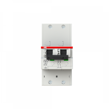 ABB S752DR-E80 Hauptleitungsschutzschalter SH-Schalter in E-Char., 25kA, 80A, 2P