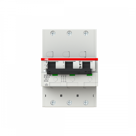 ABB S753DR-K80 Hauptleitungsschutzschalter SH-Schalter in K-Char., 25kA, 80A, 3P