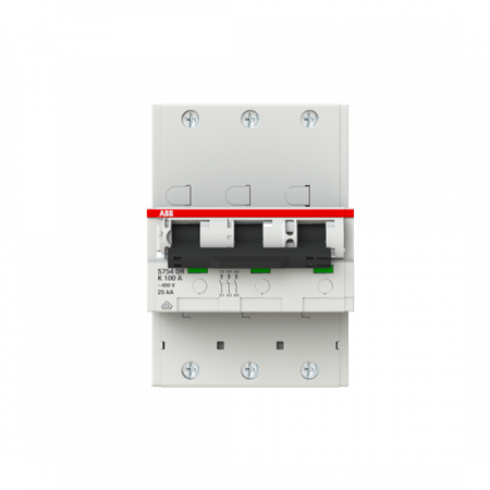 ABB S753DR-K100 Hauptleitungsschutzschalter SH-Schalter in K-Char., 25kA, 100A, 3P