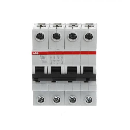 ABB S204-B80 Sicherungsautomat B-Char., 6kA, 80A, 4P