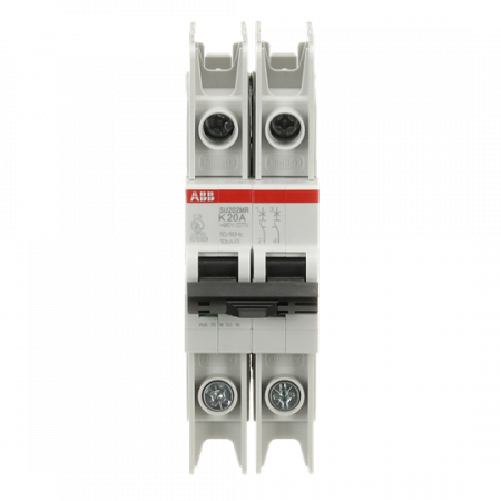 ABB SU202MR-K20 Sicherungsautomat K-Char., 10kA, 20A, 2P, RTT UL 489, Ringkabelanschluss